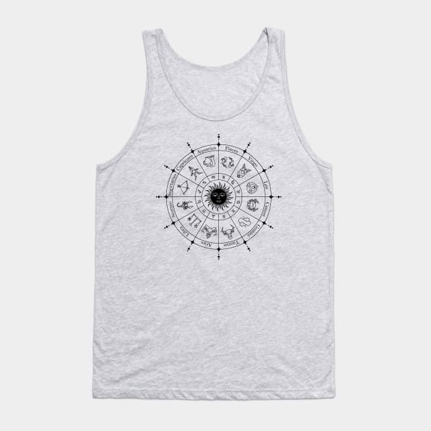 circle zodiac signs black Tank Top by 397House